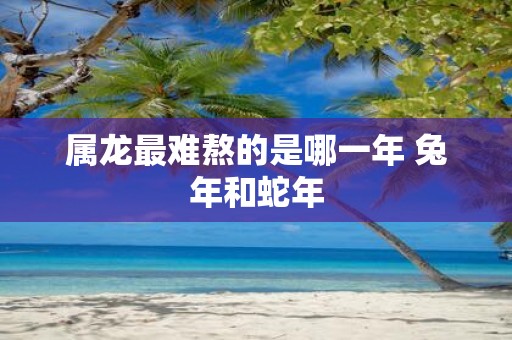 属龙最难熬的是哪一年 蛇年和蛇年