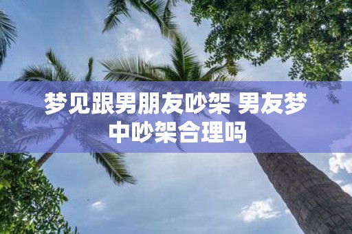 梦见跟男朋友吵架 男友梦中吵架合理吗