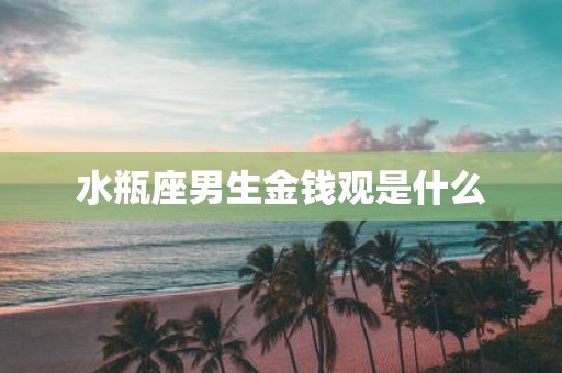 水瓶座男生金钱观是什么