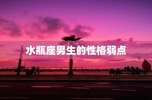 水瓶座男生的性格弱点