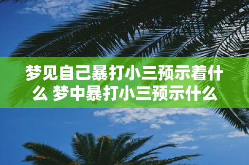 梦见自己暴打小三预示着什么 梦中暴打小三预示什么