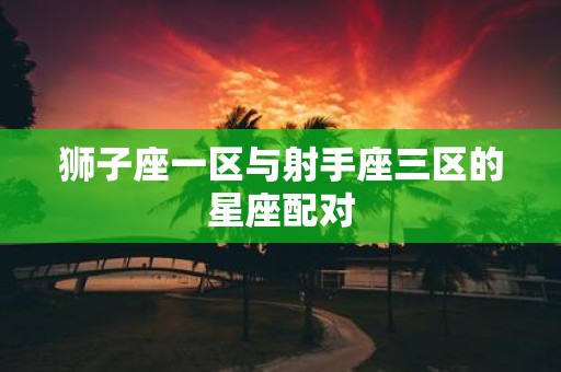 狮子座一区与射手座三区的星座配对