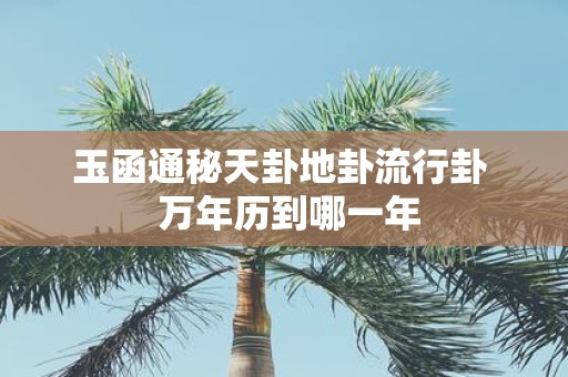 玉函通秘天卦地卦流行卦 万年历到哪一年