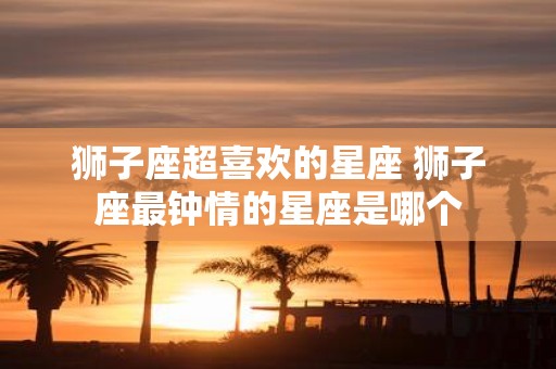 狮子座超喜欢的星座 狮子座最钟情的星座是哪个