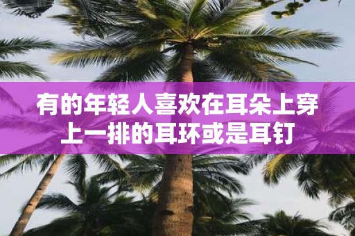 有的年轻人喜欢在耳朵上穿上一排的耳环或是耳钉