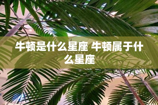牛顿是什么星座 牛顿属于什么星座