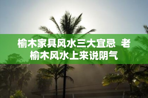 榆木家具风水三大宜忌 老榆木风水上来说阴气