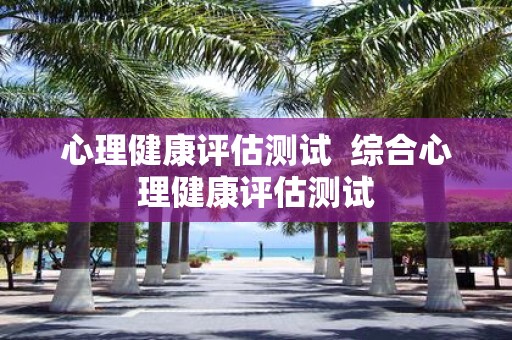 心理健康评估测试 综合心理健康评估测试