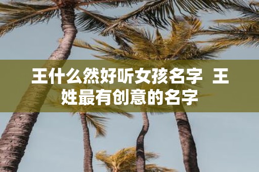 王什么然好听女孩名字 王姓最有创意的名字