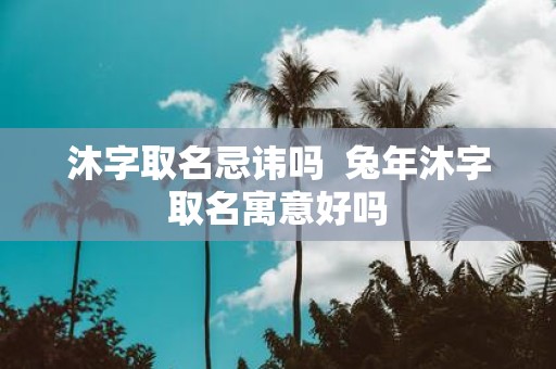 沐字取名忌讳吗 蛇年沐字取名寓意好吗