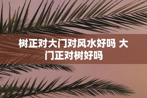 树正对大门对风水好吗 大门正对树好吗