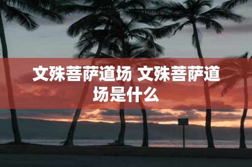文殊菩萨道场 文殊菩萨道场是什么