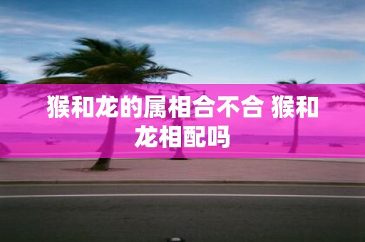 猴和龙的属相合不合 猴和龙相配吗