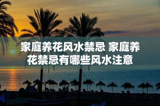 家庭养花风水禁忌 家庭养花禁忌有哪些风水注意