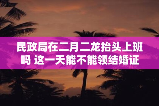 民政局在二月二龙抬头上班吗 这一天能不能领结婚证