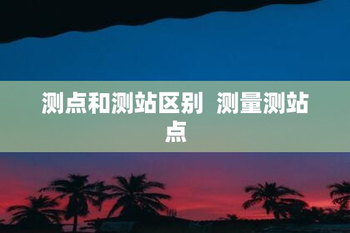 测点和测站区别 测量测站点