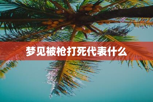梦见被枪打死代表什么