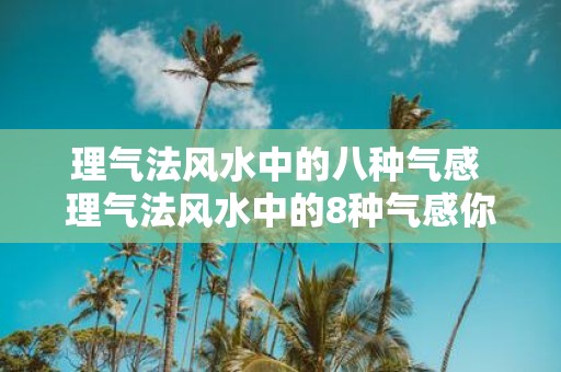 理气法风水中的八种气感 理气法风水中的8种气感你知道吗