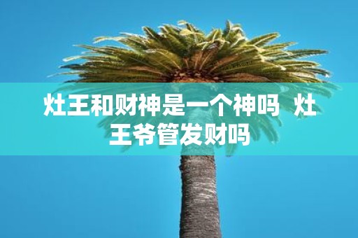 灶王和财神是一个神吗 灶王爷管发财吗