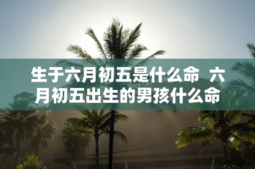 生于六月初五是什么命 六月初五出生的男孩什么命