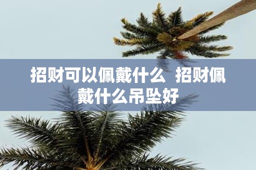 招财可以佩戴什么 招财佩戴什么吊坠好