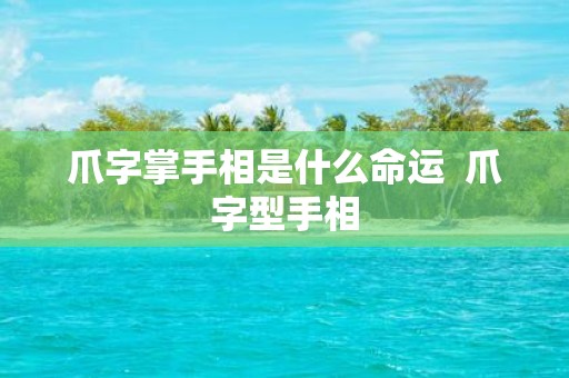 爪字掌手相是什么命运 爪字型手相