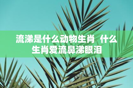 流涕是什么动物生肖 什么生肖爱流鼻涕眼泪