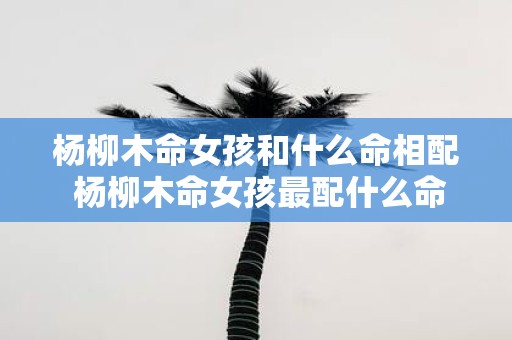 杨柳木命女孩和什么命相配 杨柳木命女孩最配什么命