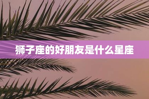 狮子座的好朋友是什么星座