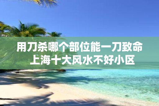 用刀杀哪个部位能一刀致命 上海十大风水不好小区