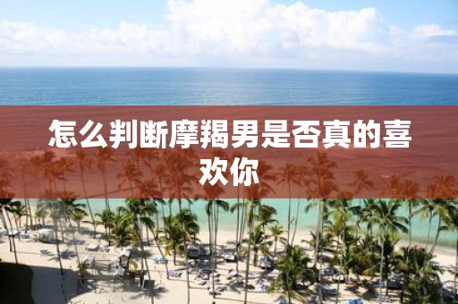 怎么判断摩羯男是否真的喜欢你