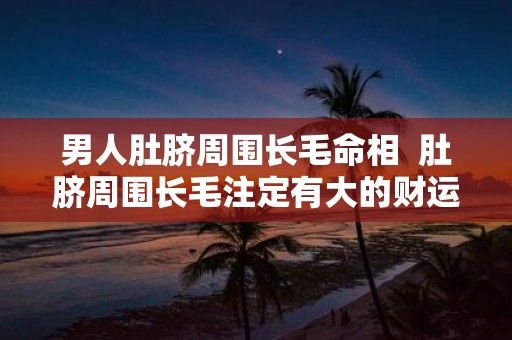 男人肚脐周围长毛命相 肚脐周围长毛注定有大的财运