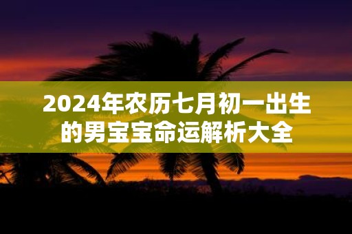 2025年农历七月初一出生的男宝宝命运解析大全