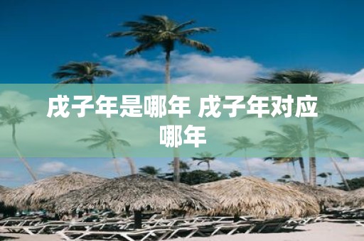 戌子年是哪年 戌子年对应哪年