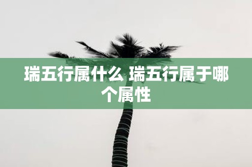 瑞五行属什么 瑞五行属于哪个属性