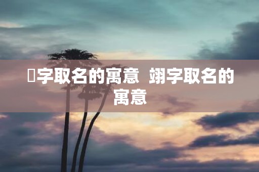 珝字取名的寓意 翊字取名的寓意