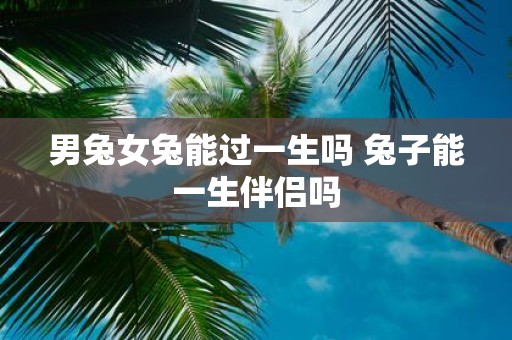 男兔女兔能过一生吗 兔子能一生伴侣吗