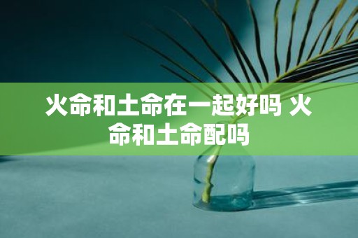 火命和土命在一起好吗 火命和土命配吗
