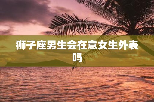 狮子座男生会在意女生外表吗