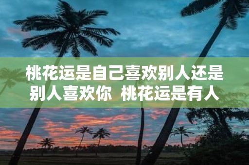 桃花运是自己喜欢别人还是别人喜欢你 桃花运是有人喜欢你吗