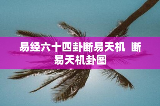易经六十四卦断易天机 断易天机卦图