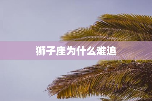 狮子座为什么难追
