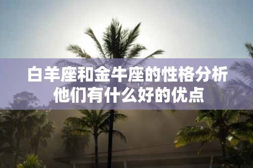 白羊座和金牛座的性格分析 他们有什么好的优点