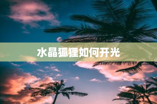 水晶狐狸如何开光