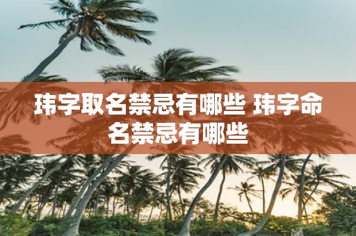 玮字取名禁忌有哪些 玮字命名禁忌有哪些