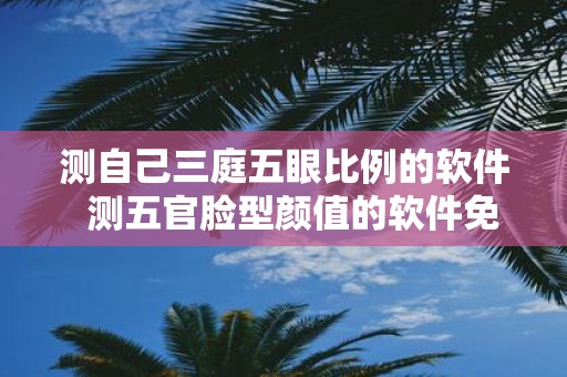 测自己三庭五眼比例的软件 测五官脸型颜值的软件免费