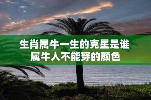 生肖属牛一生的克星是谁 属牛人不能穿的颜色