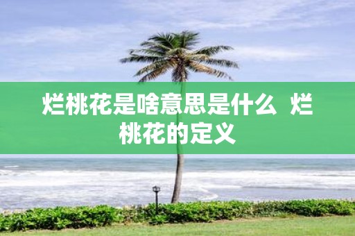 烂桃花是啥意思是什么 烂桃花的定义