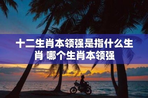 十二生肖本领强是指什么生肖 哪个生肖本领强