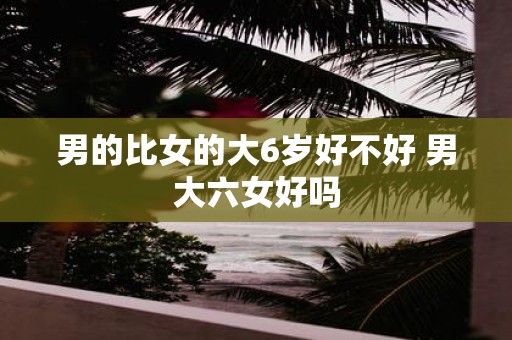 男的比女的大6岁好不好 男大六女好吗